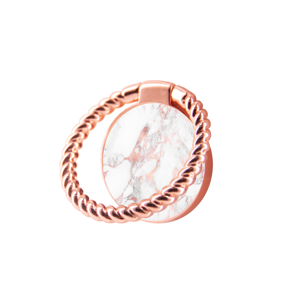 Finger Ring Stand Rose Gold Marble