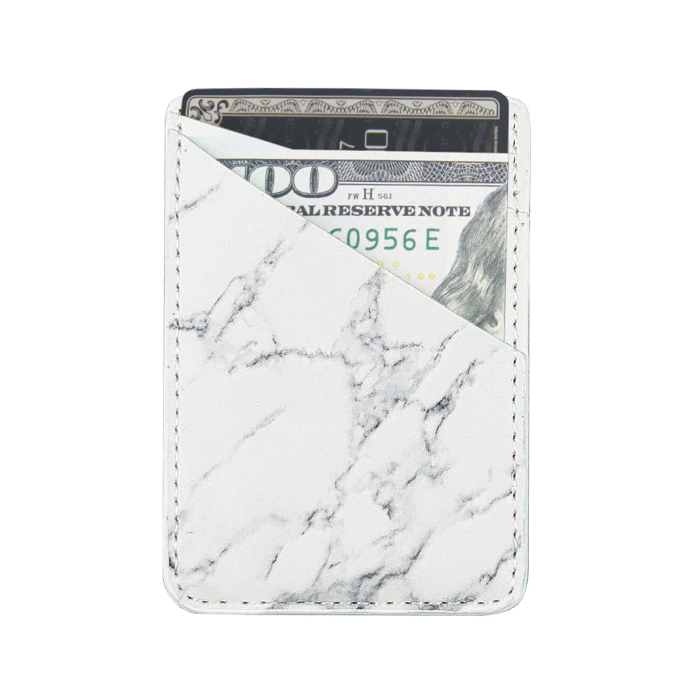 White Marble Phone Card Holder
