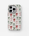 Red Green Ribbon Bow MagSafe iPhone Tough Case - i15 pro tough p1