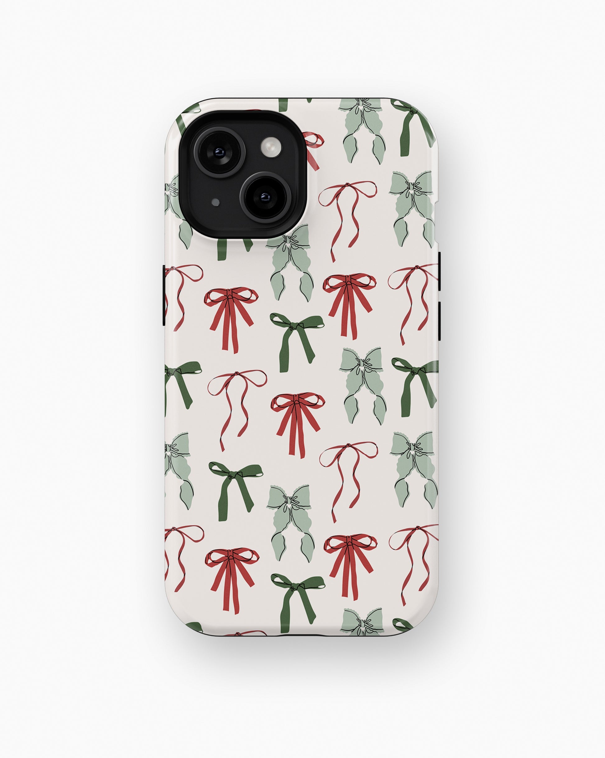 Red Green Ribbon Bow MagSafe iPhone Tough Case - i15 tough p1