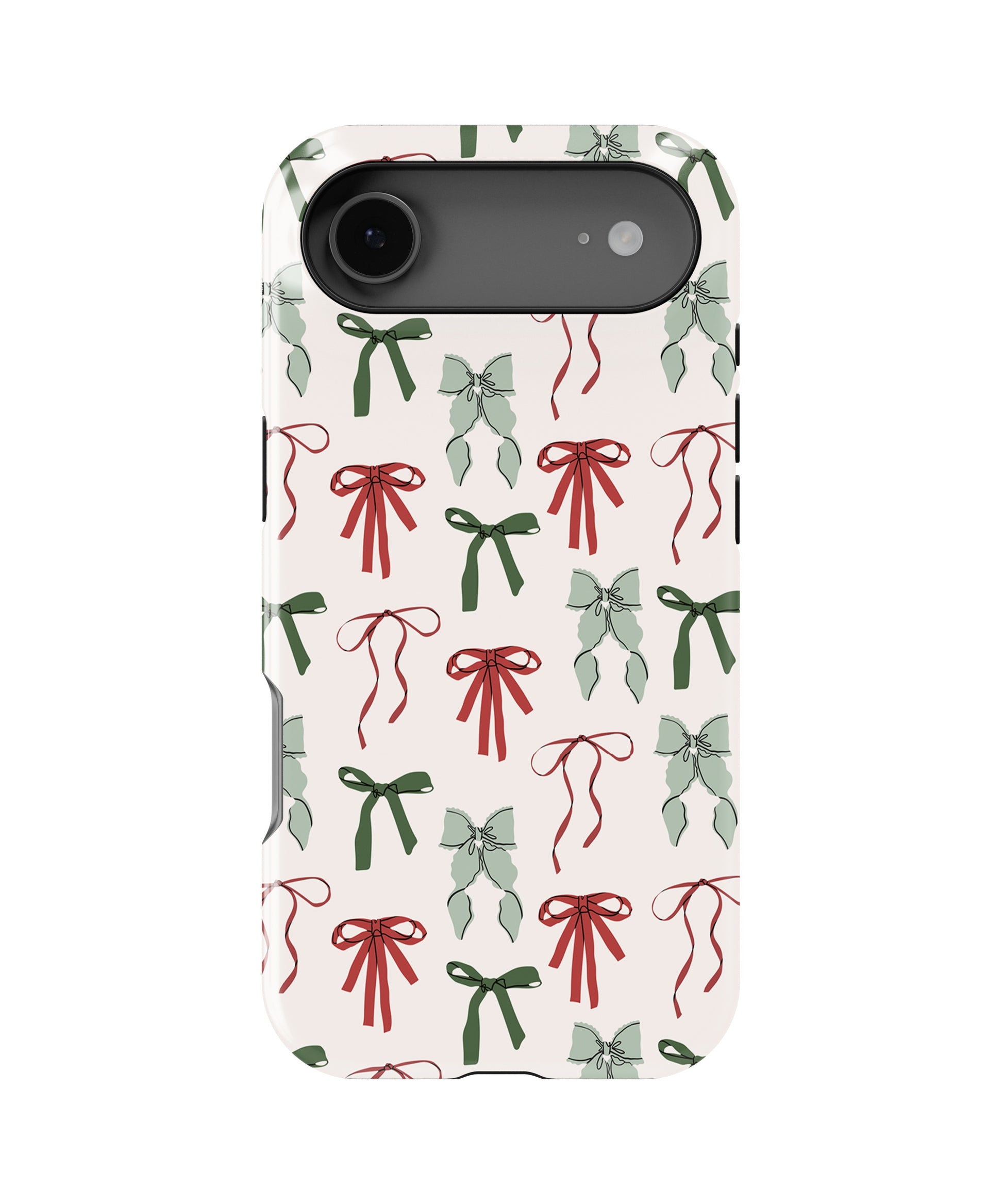 Red Green Ribbon Bow MagSafe iPhone Tough Case - i17AT p1