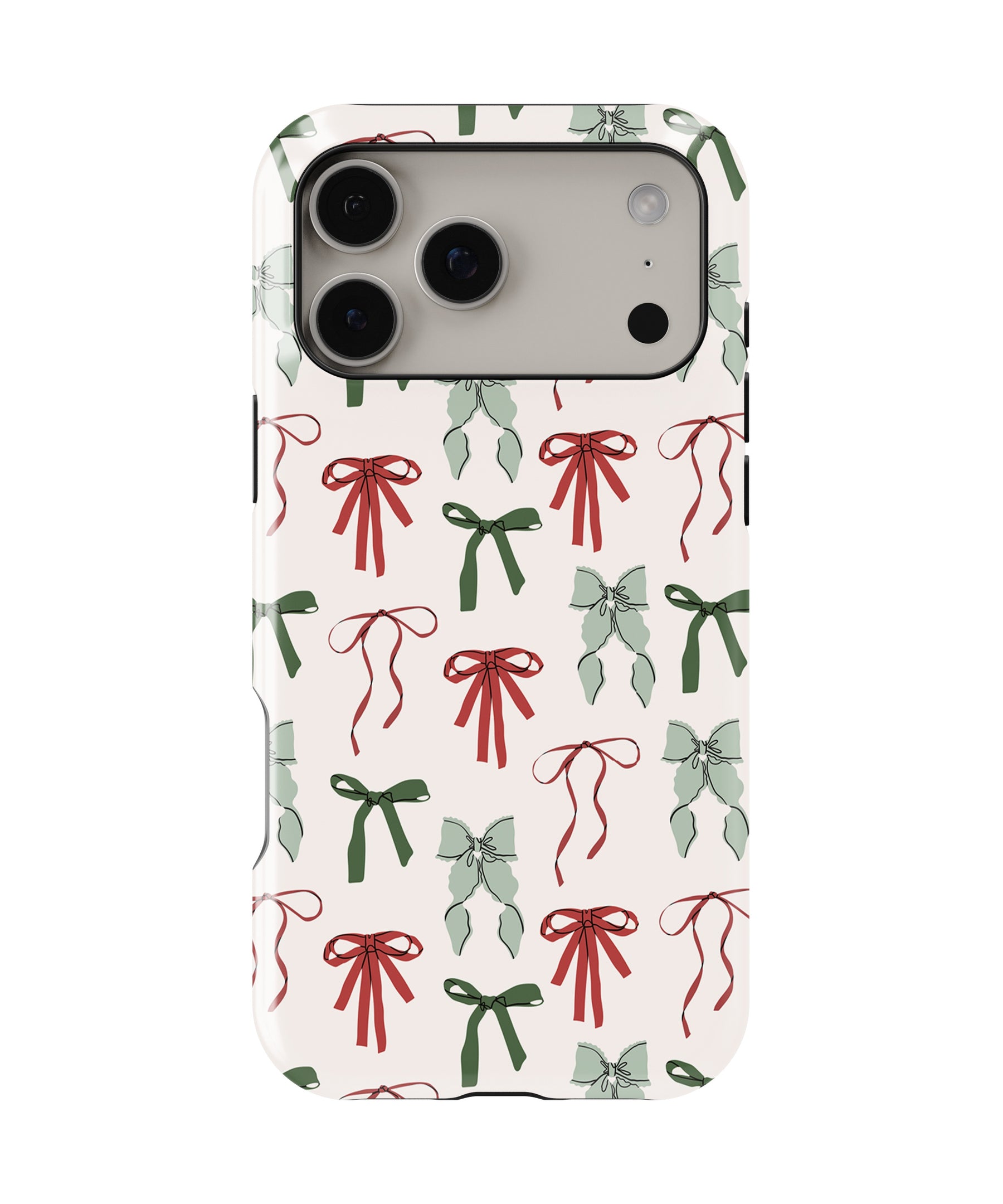 Red Green Ribbon Bow MagSafe iPhone Tough Case