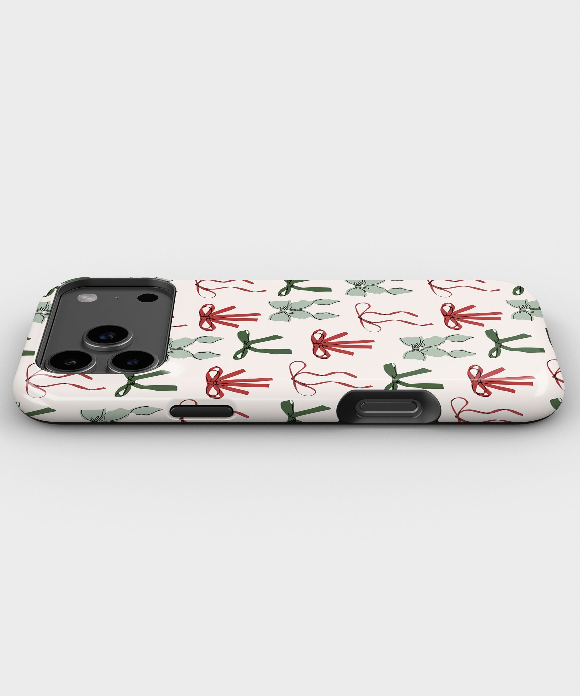 Red Green Ribbon Bow MagSafe iPhone Tough Case - i17PMT p3