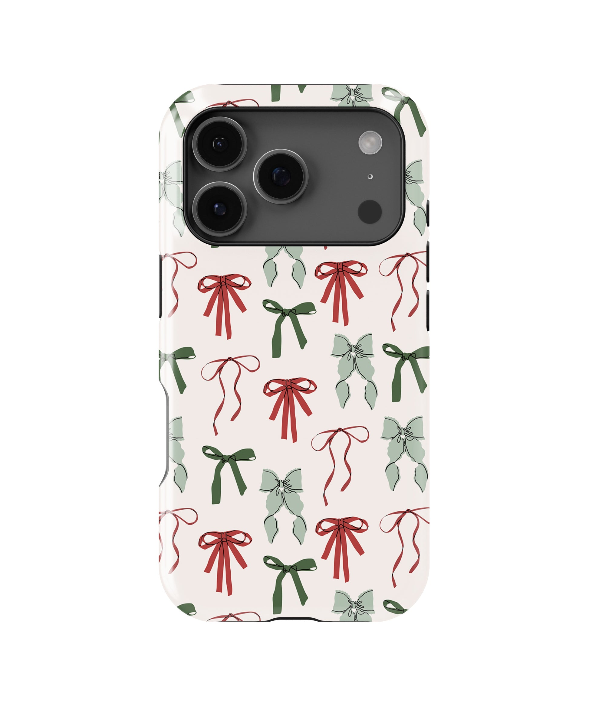 Red Green Ribbon Bow MagSafe iPhone Tough Case - i17PT p1