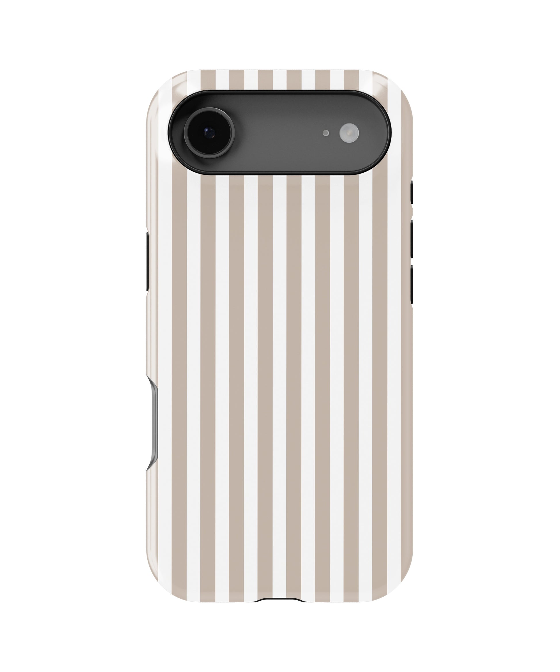 Beige White Vertical Stripe MagSafe iPhone Tough Case - i17AT p1