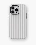 Light Gray White Vertical Stripe MagSafe iPhone Tough Case - i15 pro max tough p1