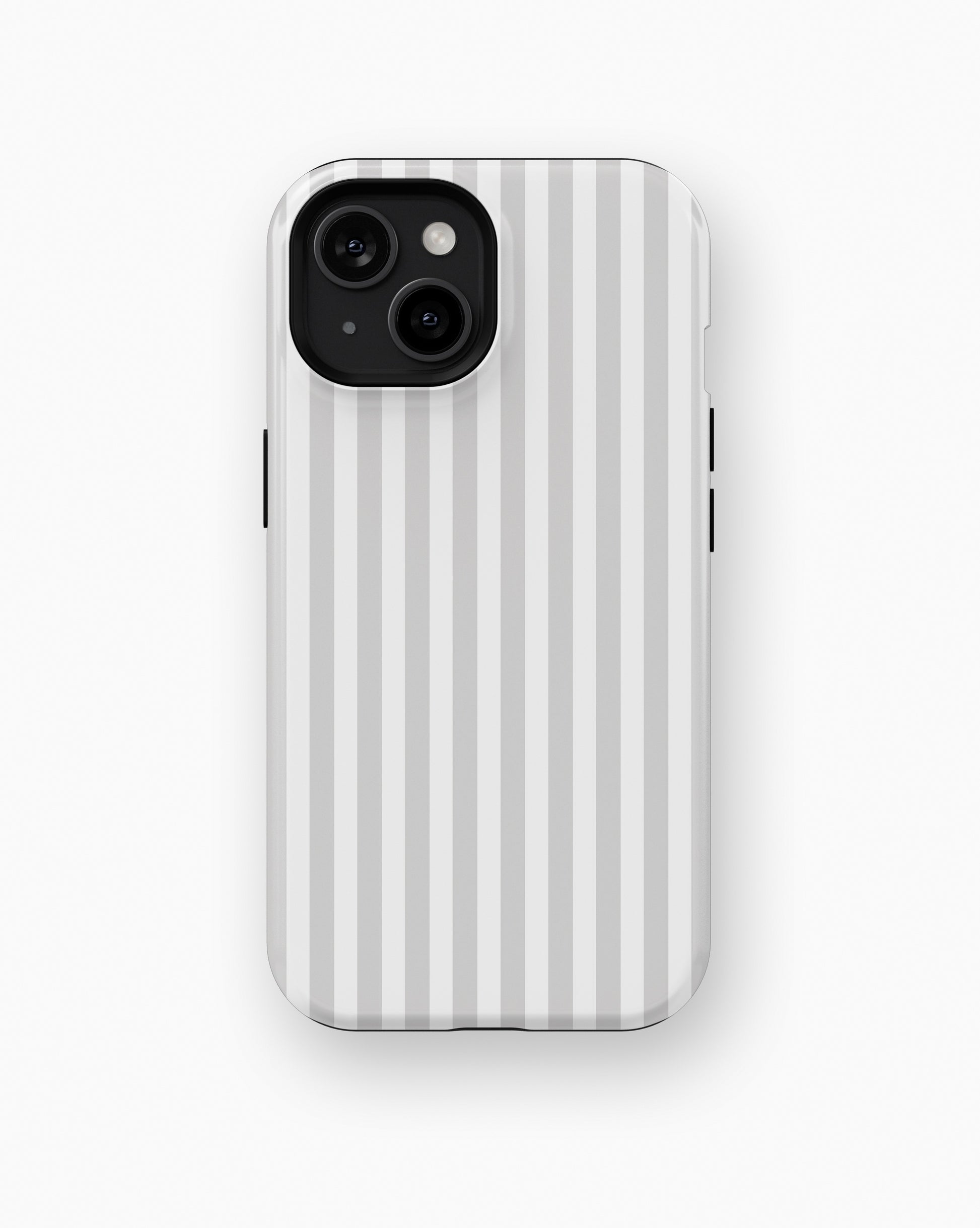 Light Gray White Vertical Stripe MagSafe iPhone Tough Case - i15 tough p1