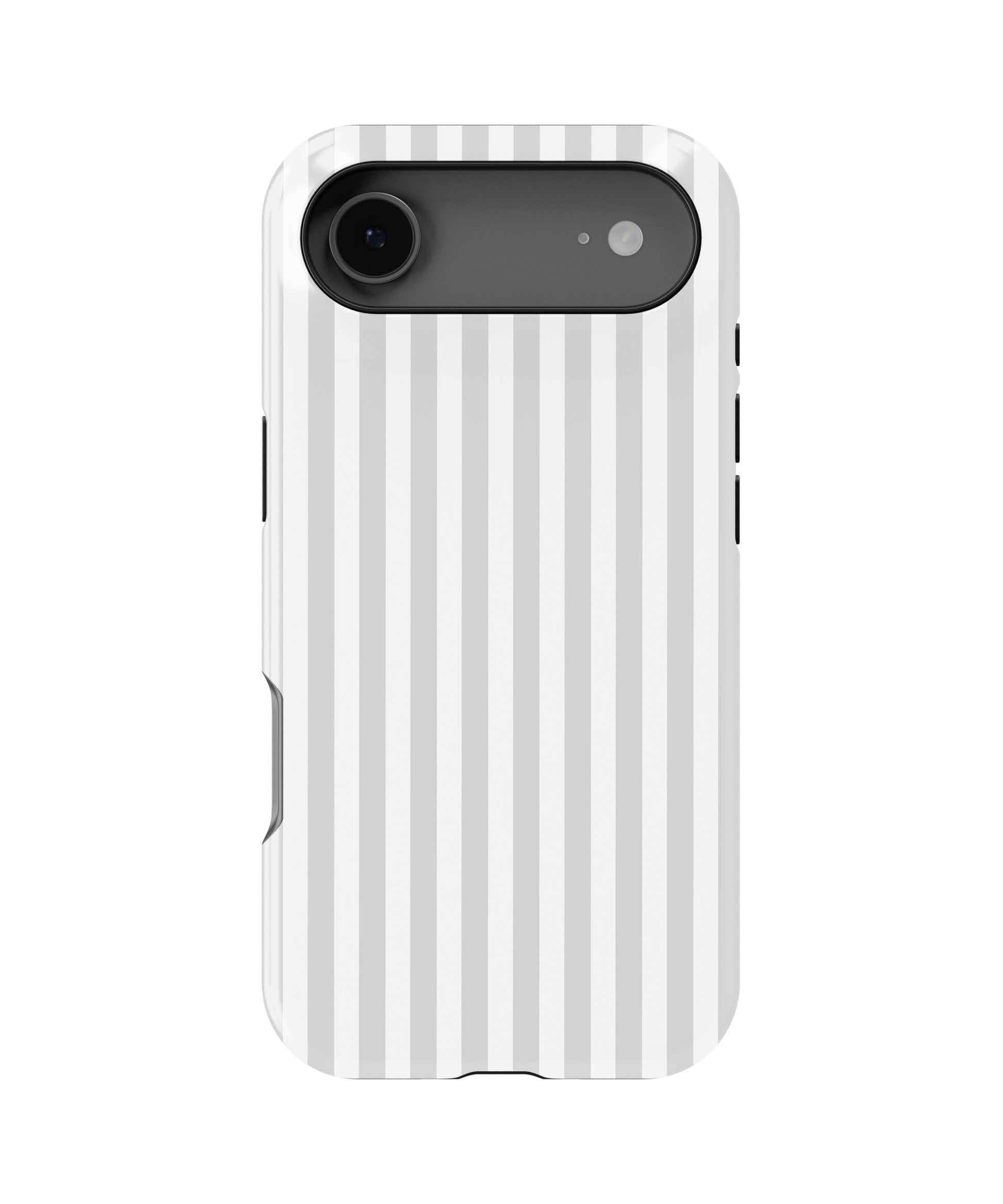 Light Gray White Vertical Stripe MagSafe iPhone Tough Case - i17AT p1