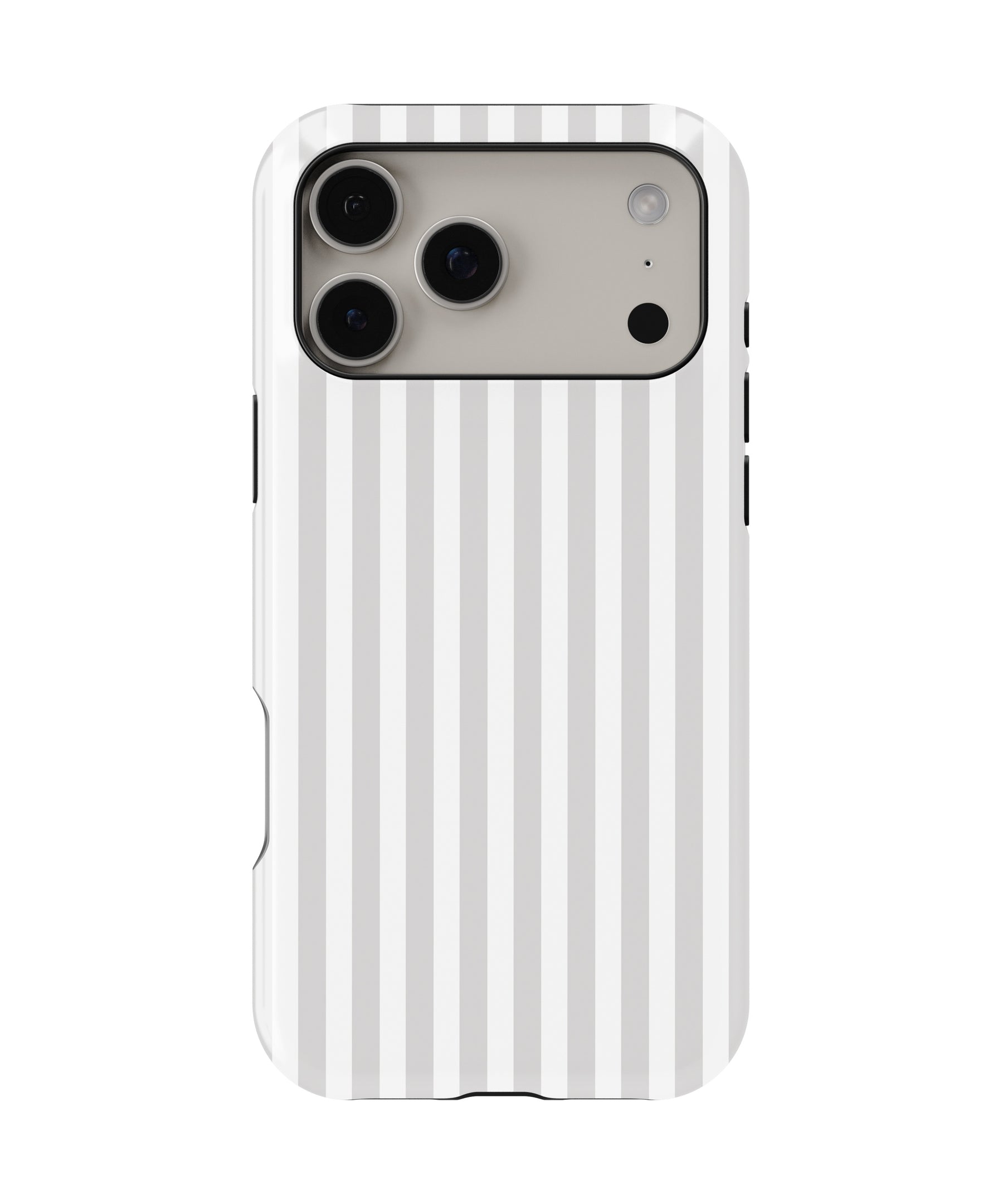 Light Gray White Vertical Stripe MagSafe iPhone Tough Case
