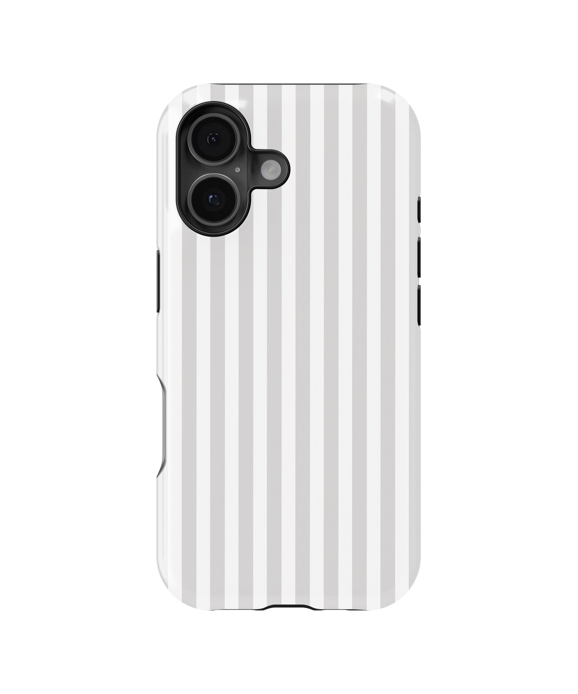 Light Gray White Vertical Stripe MagSafe iPhone Tough Case - i17T p1