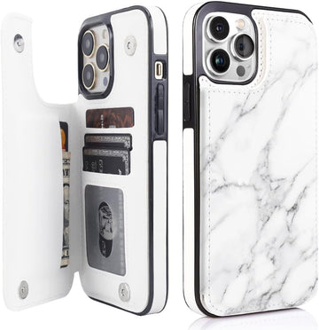 Leather Flip Wallet Case for iPhone 13 – 3–4 Card Slots & Kickstand (Style 10) – product image 1