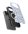 Blue Porcelain Floral MagSafe iPhone Tough Case - i17PMT p11