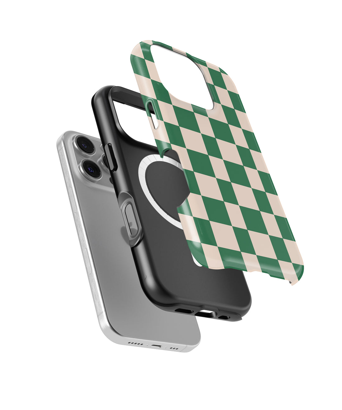 Personalized Savannah Check Oasis iPhone 17 Case | Custom Name MagSafe Shockproof Case for iPhone 17 Pro Max, 17 Pro & 17 Air