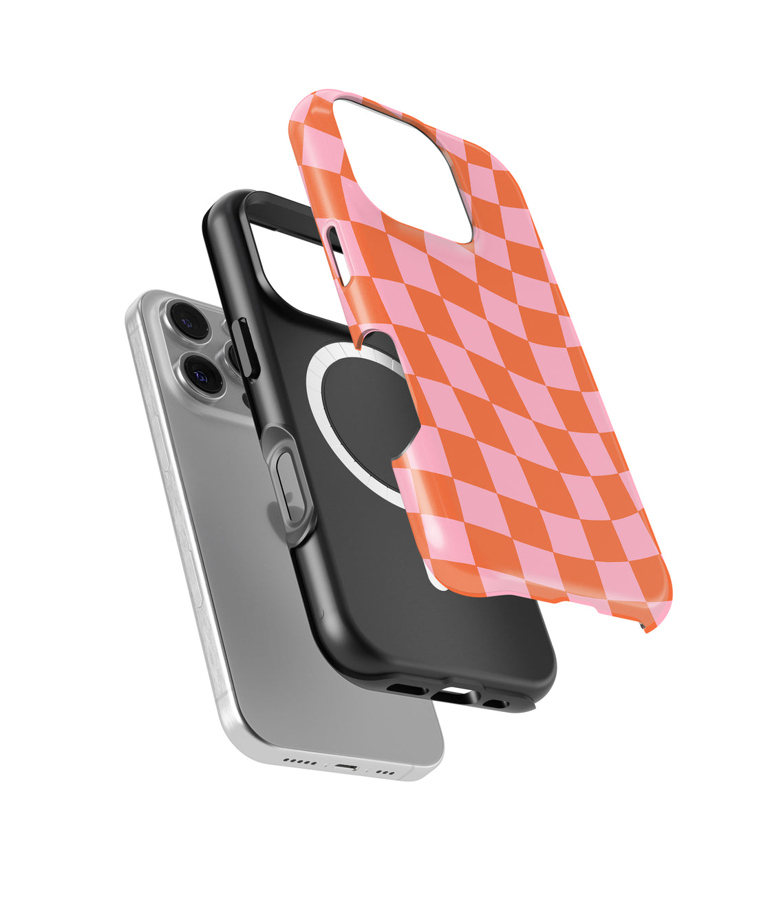 Personalized Checkerboard Twist iPhone 17 Case | Custom Name MagSafe Shockproof Case for iPhone 17 Pro Max, 17 Pro & 17 Air