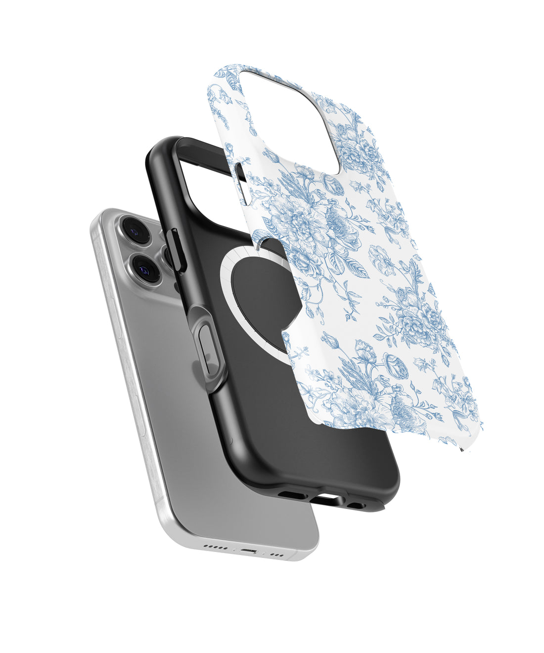 Personalized Toile de Jouy iPhone 17 Case | Custom Name MagSafe Shockproof Case for iPhone 17 Pro Max, 17 Pro & 17 Air