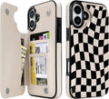 Dune Mirage Checkered RFID Flip Wallet Case for iPhone 17–12 – Card Holder & Kickstand – product image 7