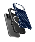 Navy White Polka Dot MagSafe iPhone Tough Case - i17PMT p11