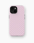 Blush Pink Taupe Polka Dot MagSafe iPhone Tough Case - i15 tough p1