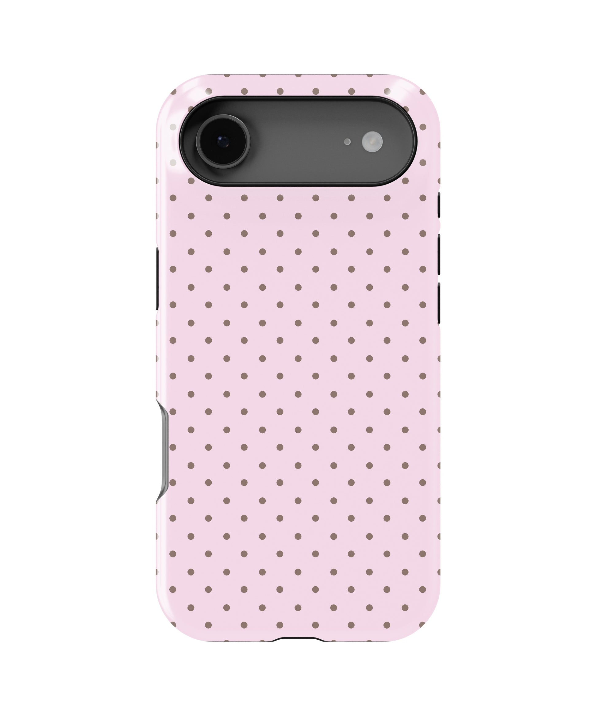 Blush Pink Taupe Polka Dot MagSafe iPhone Tough Case - i17AT p1