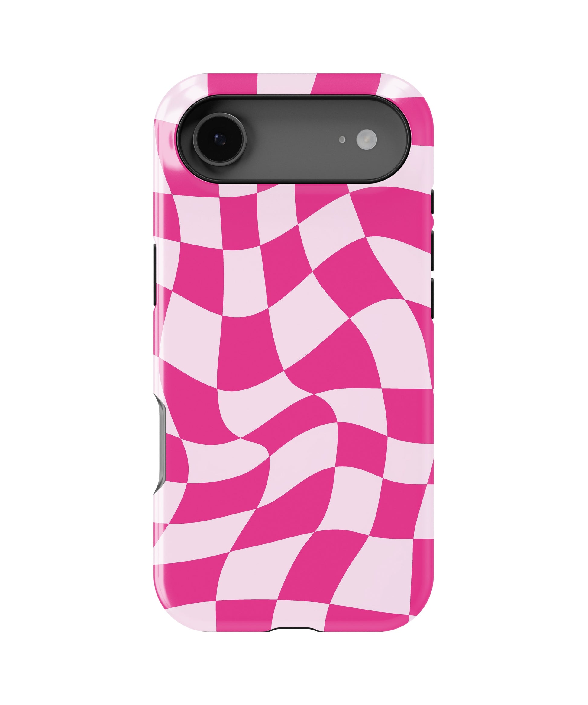 Hot Pink Wavy Checkered MagSafe iPhone Tough Case - i17AT p1