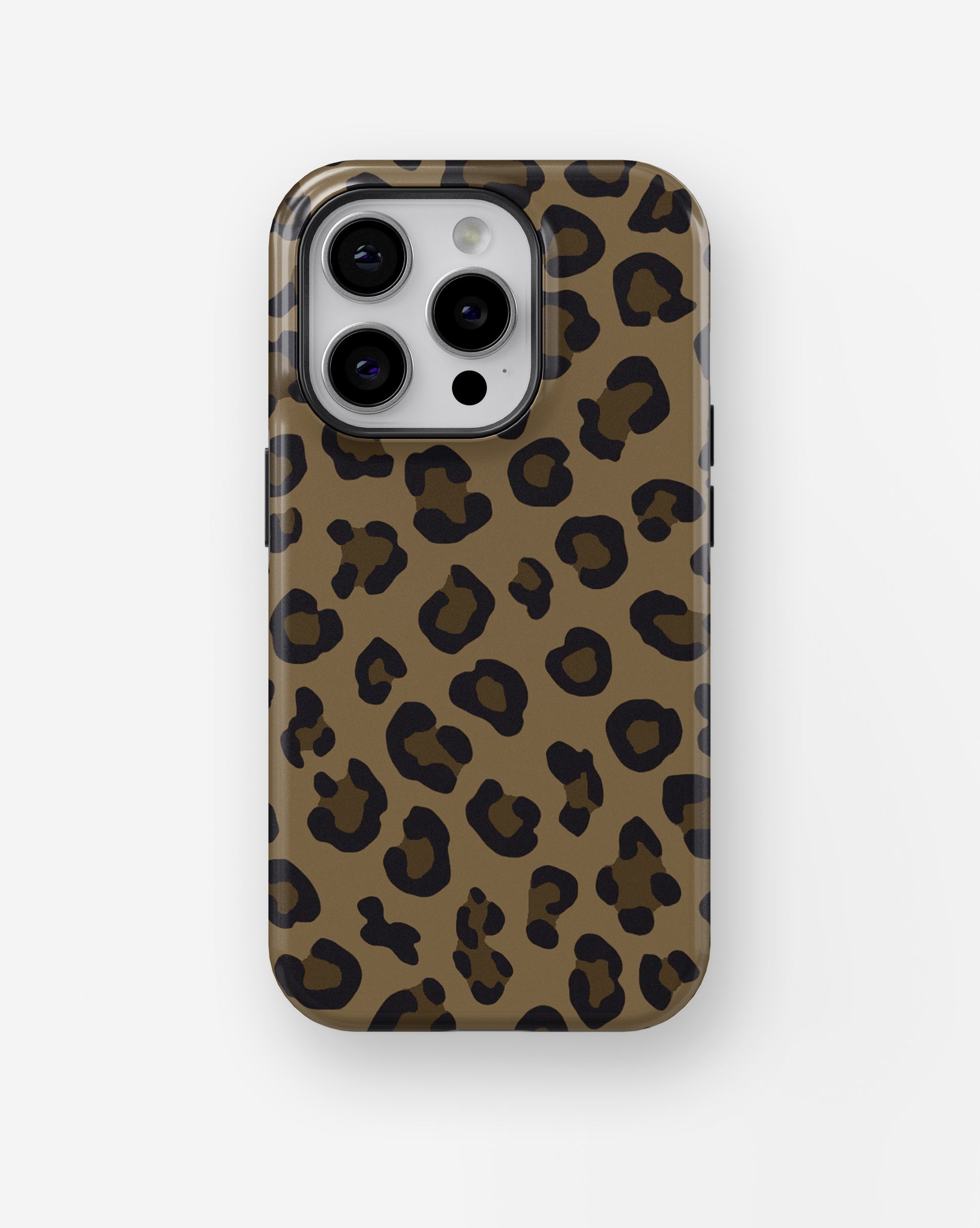Brown Black Leopard Print MagSafe iPhone Tough Case - i15 pro tough p1