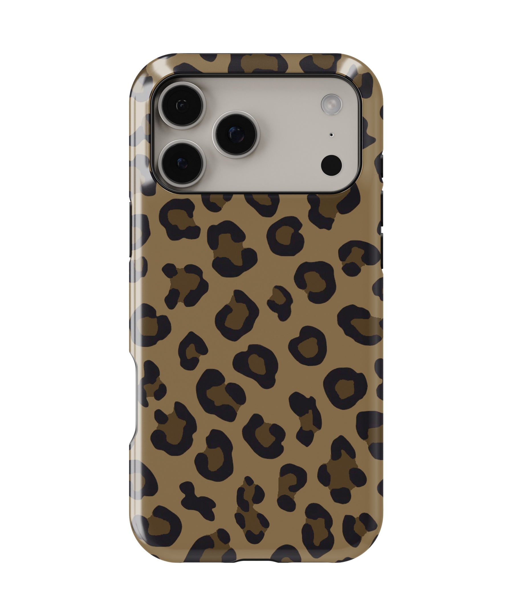 Brown Black Leopard Print MagSafe iPhone Tough Case