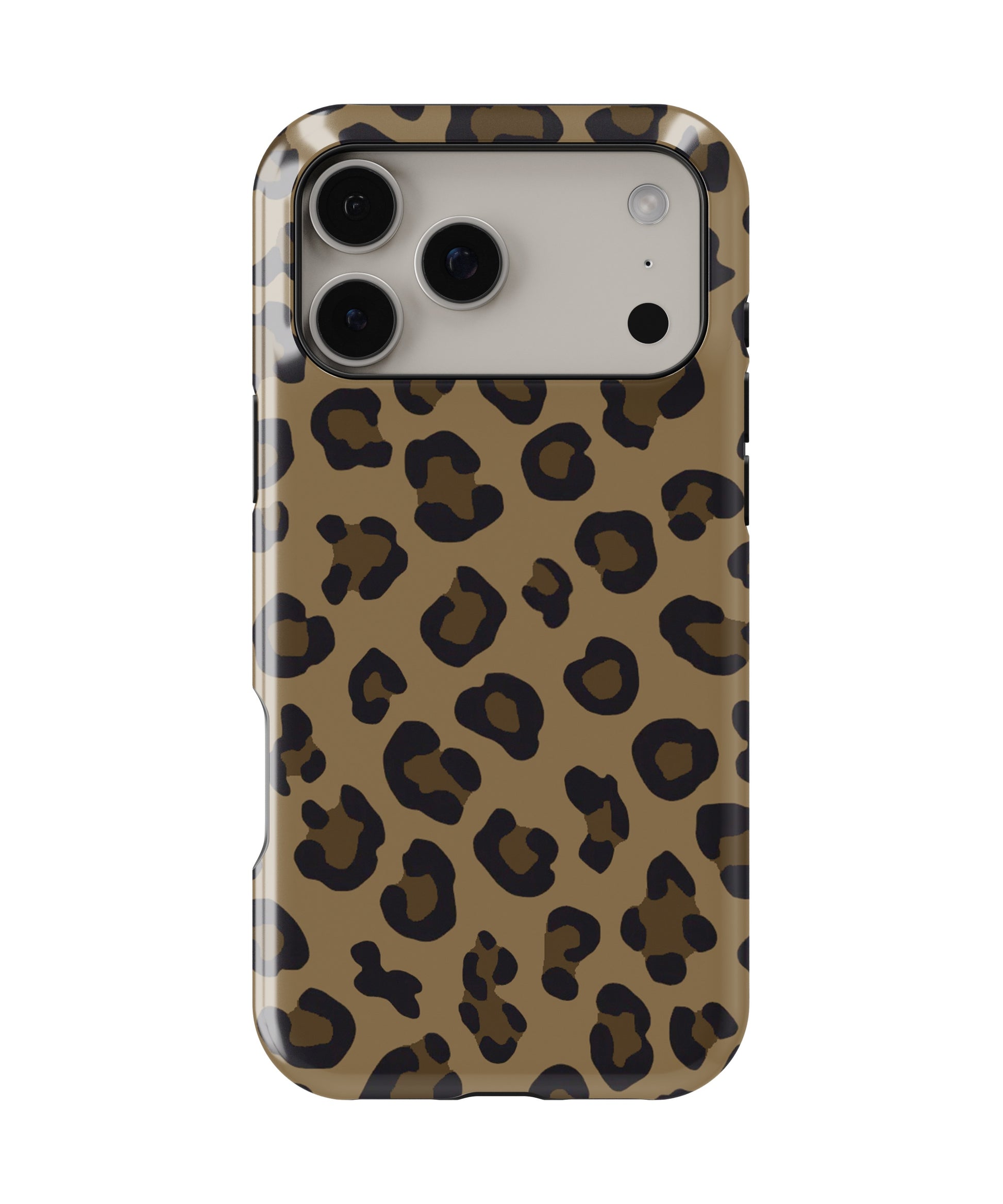 Brown Black Leopard Print MagSafe iPhone Tough Case - i17PMT p1