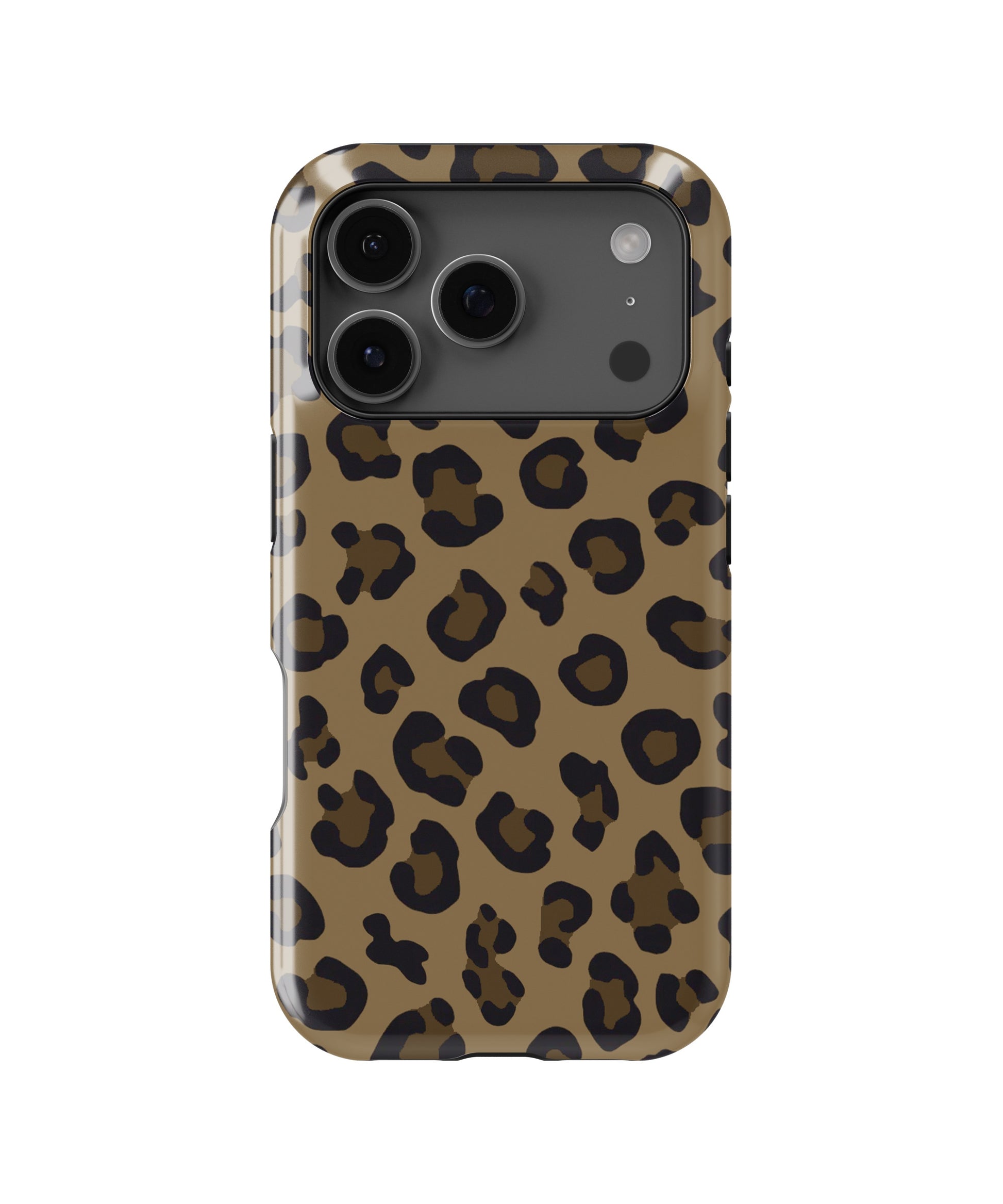 Brown Black Leopard Print MagSafe iPhone Tough Case - i17PT p1