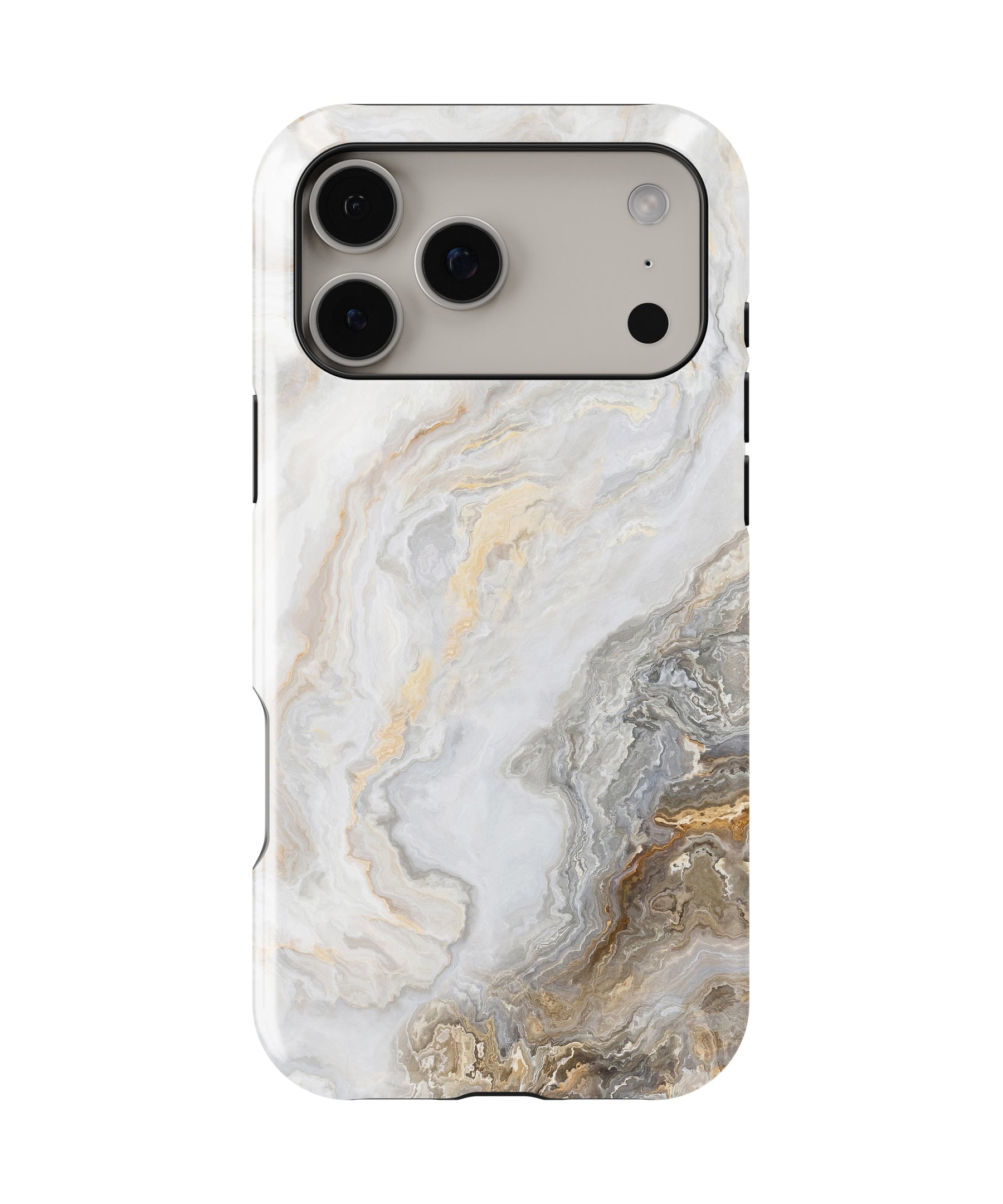 White Gold Marble MagSafe iPhone Tough Case