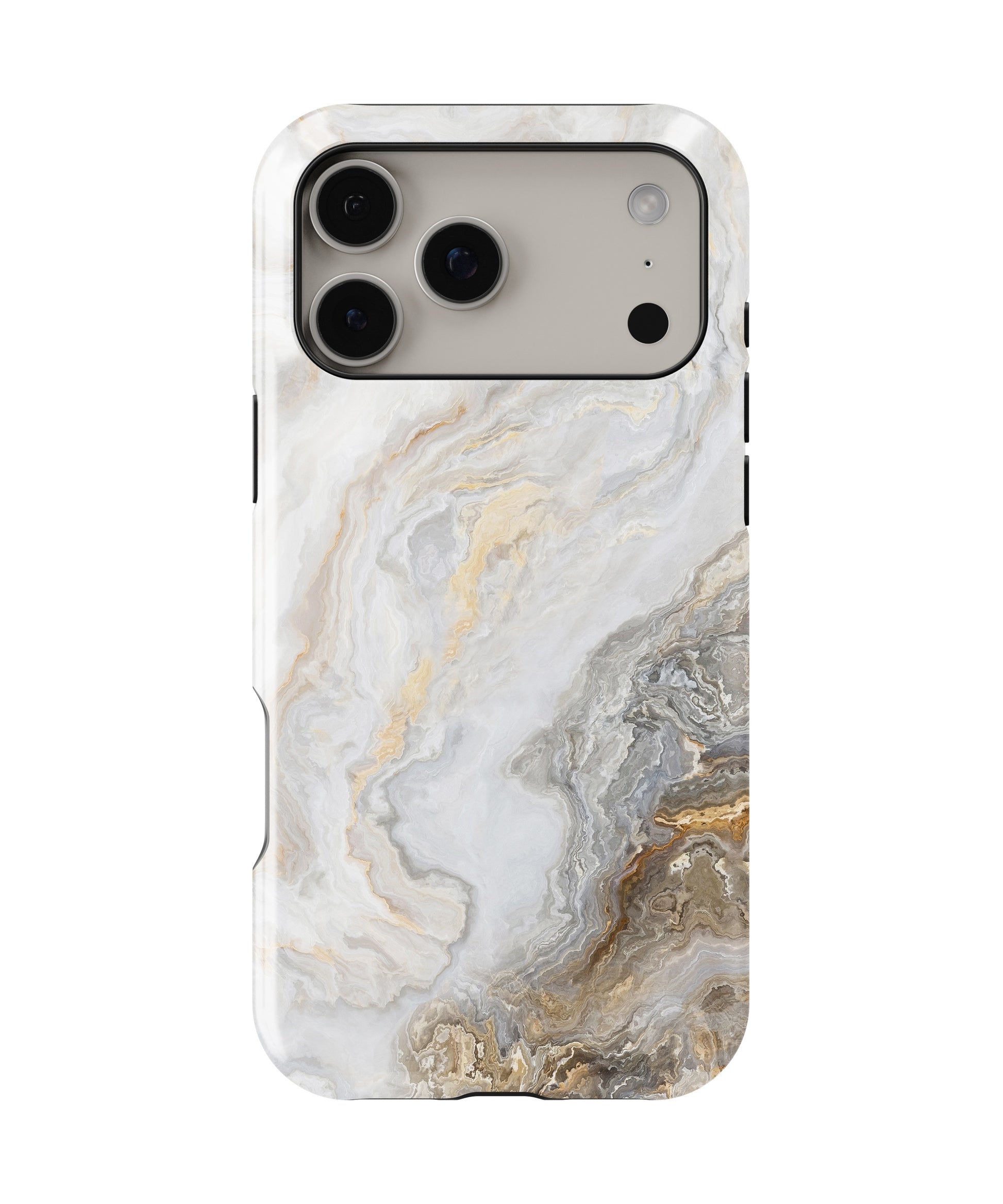 White Gold Marble MagSafe iPhone Tough Case - i17PMT p1