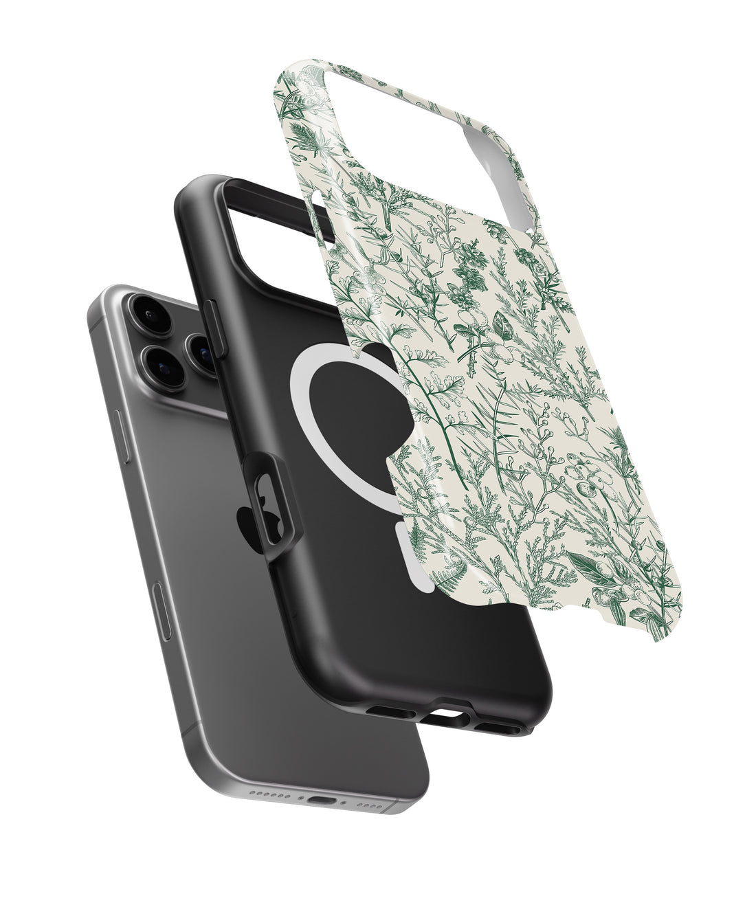 Green Botanical Sketch MagSafe iPhone Tough Case - i17PMT p1