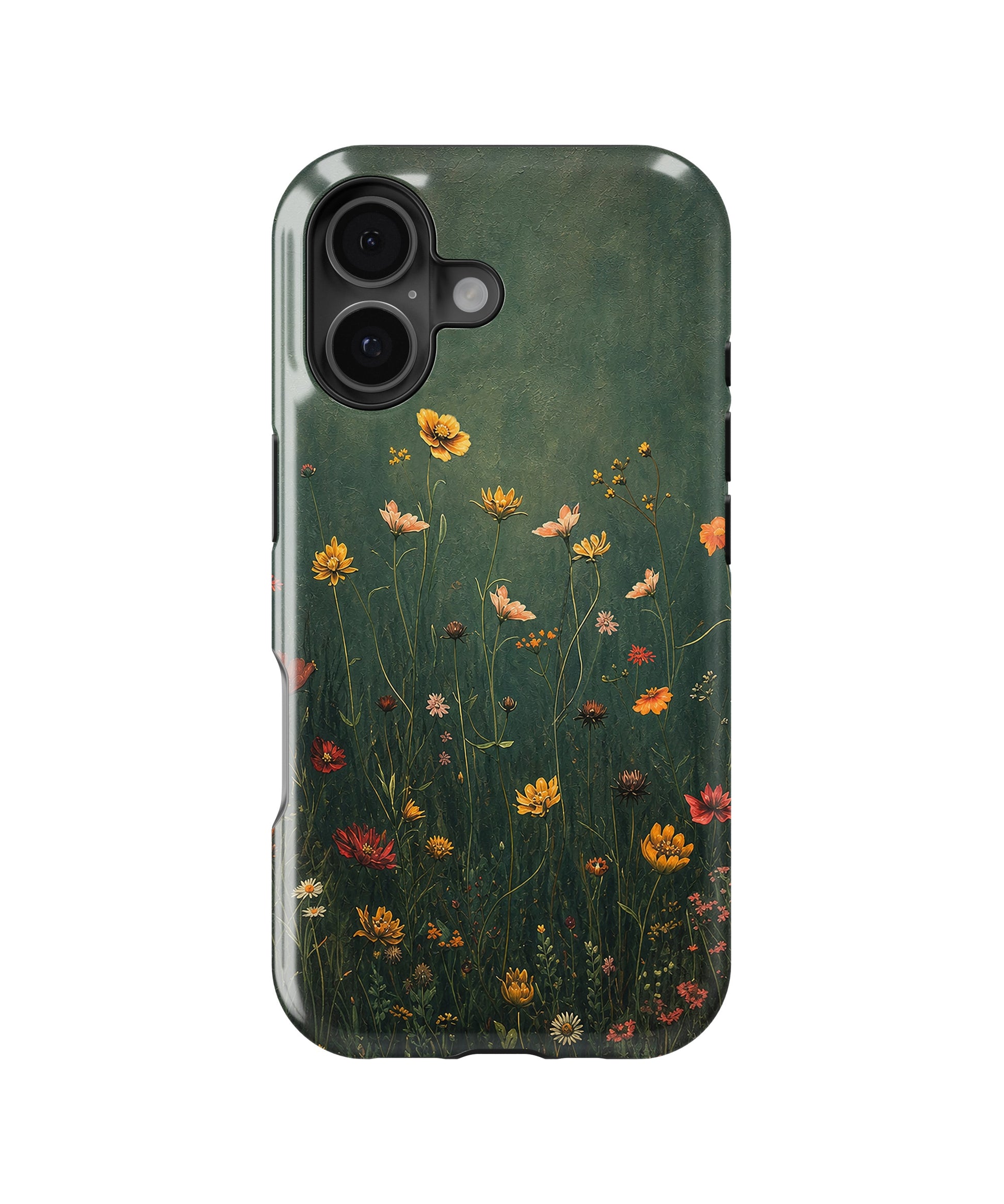 Dark Meadow Wildflower MagSafe iPhone Tough Case product image for iPhone 17, iPhone 16, and iPhone 16 Plus