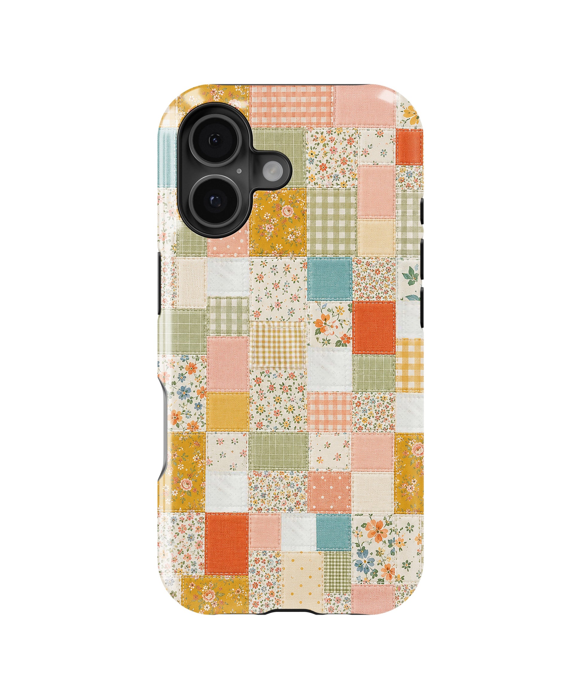 Vintage Patchwork Quilt MagSafe iPhone Tough Case product image for iPhone 17, iPhone 16, and iPhone 16 Plus