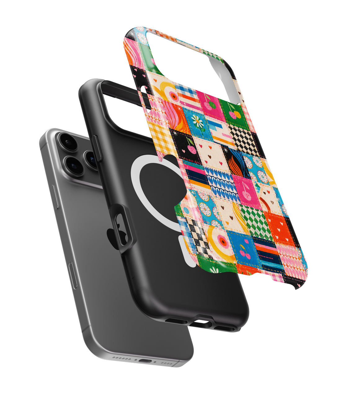 Colorful Patchwork Quilt MagSafe iPhone Tough Case product image for iPhone 17 Pro Max
