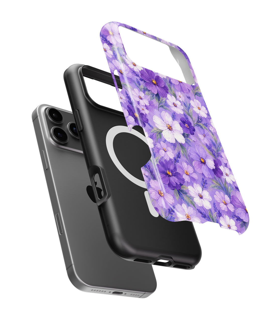 Lavender Daisy Floral MagSafe iPhone Tough Case product image for iPhone 17 Pro Max