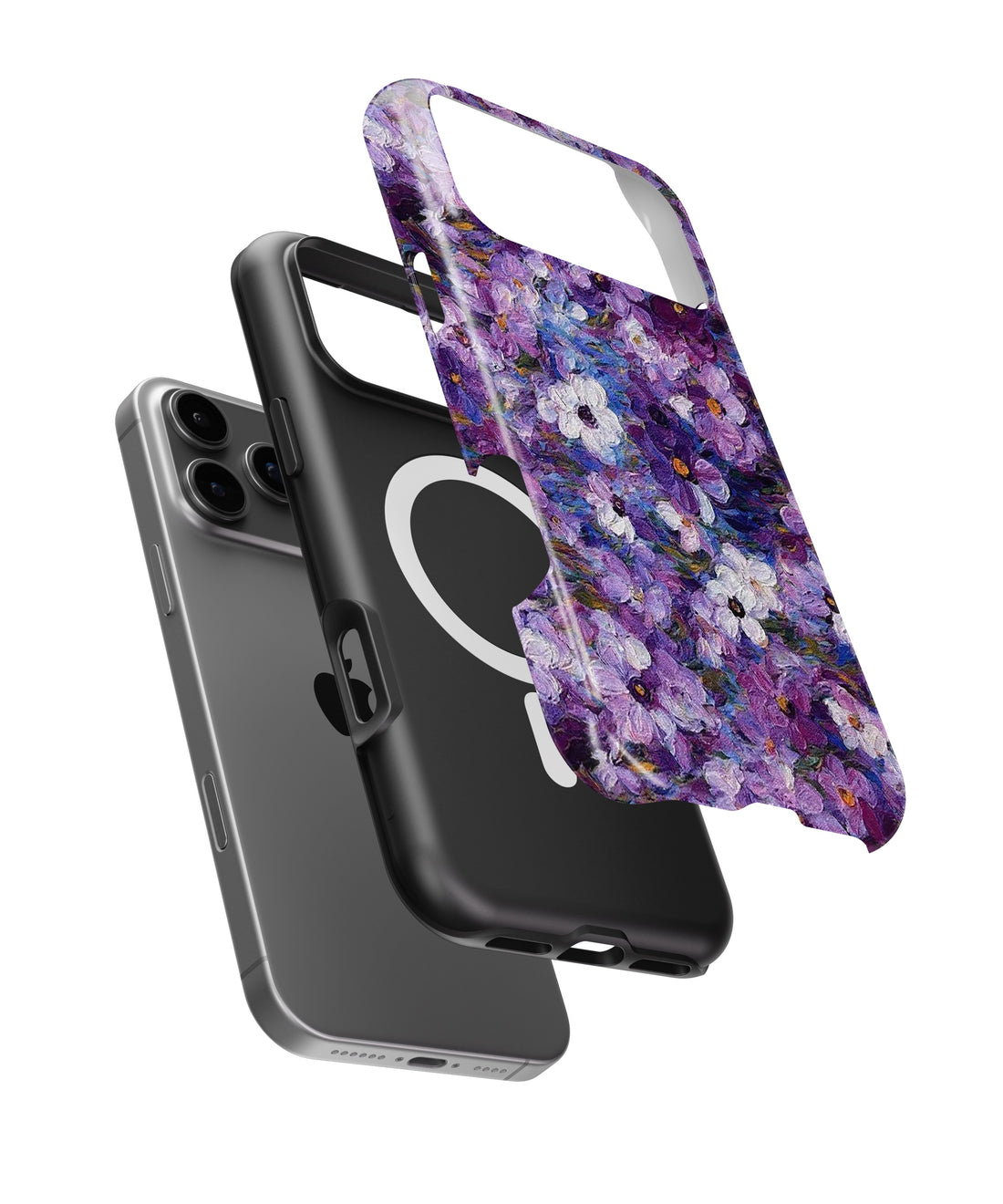 Purple Garden Floral MagSafe iPhone Tough Case product image for iPhone 17 Pro Max