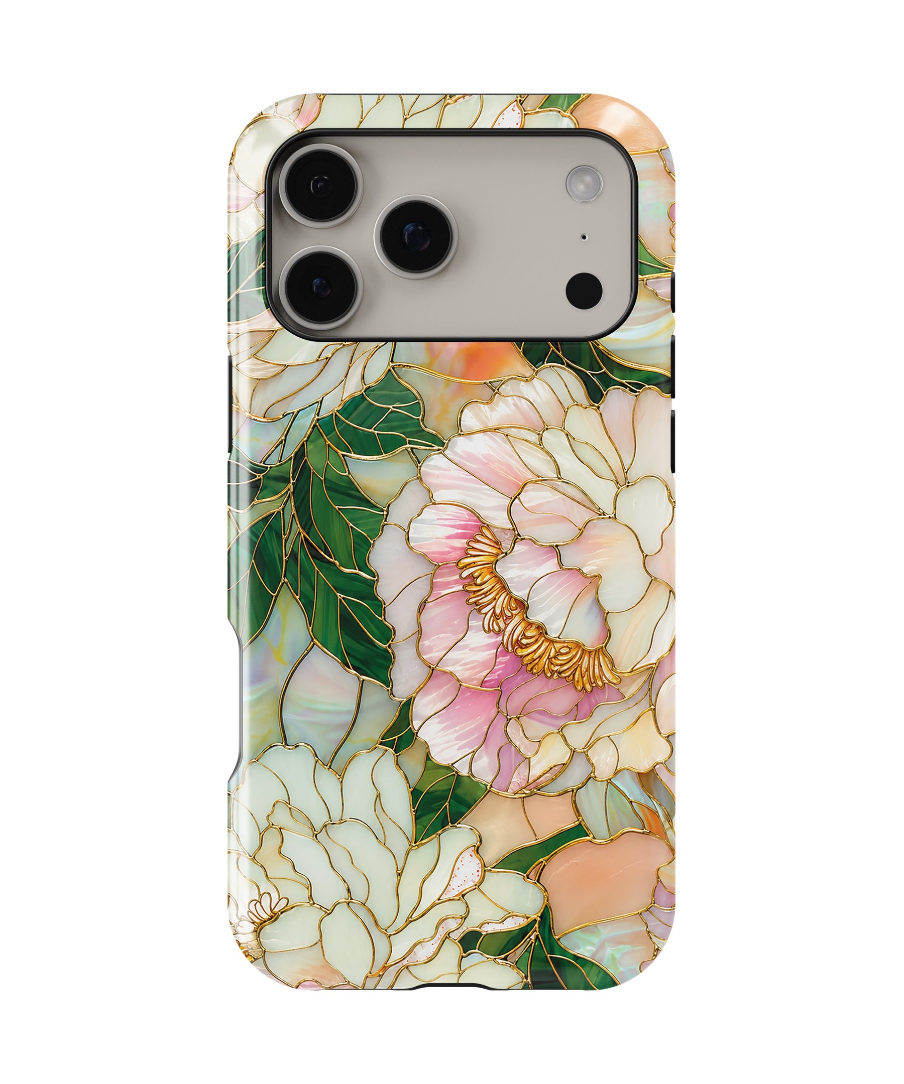 Soft Pink Peony Floral MagSafe iPhone Tough Case