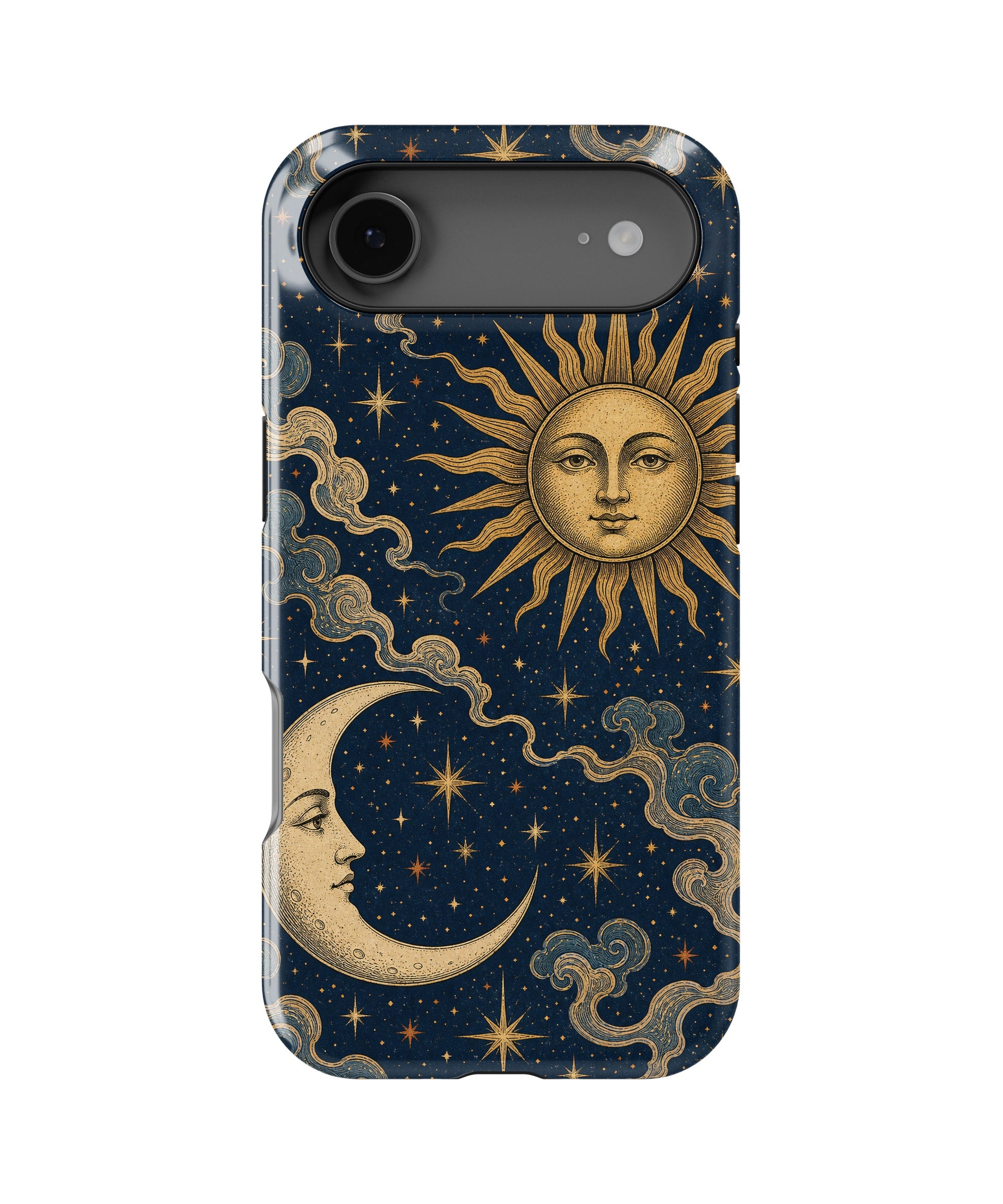 Vintage midnight blue sun and moon celestial MagSafe iPhone tough case for iPhone 17 Air