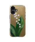 Antique gold lily of the valley botanical MagSafe iPhone tough case for iPhone 17