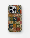 Vintage Folk Art Tile Patchwork shockproof case for iPhone Pro models