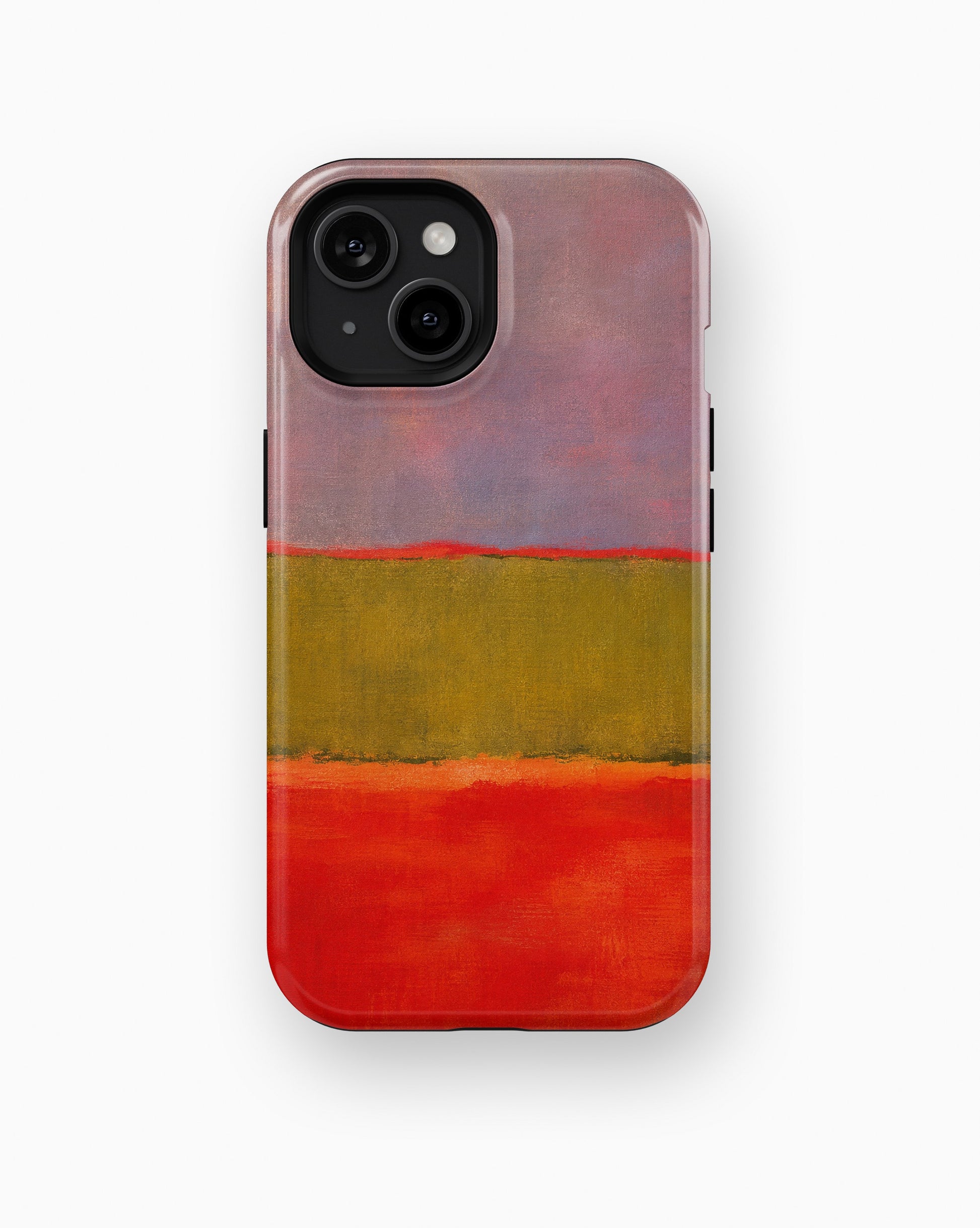 Rose Olive Scarlet Color Block shockproof case for standard iPhone models