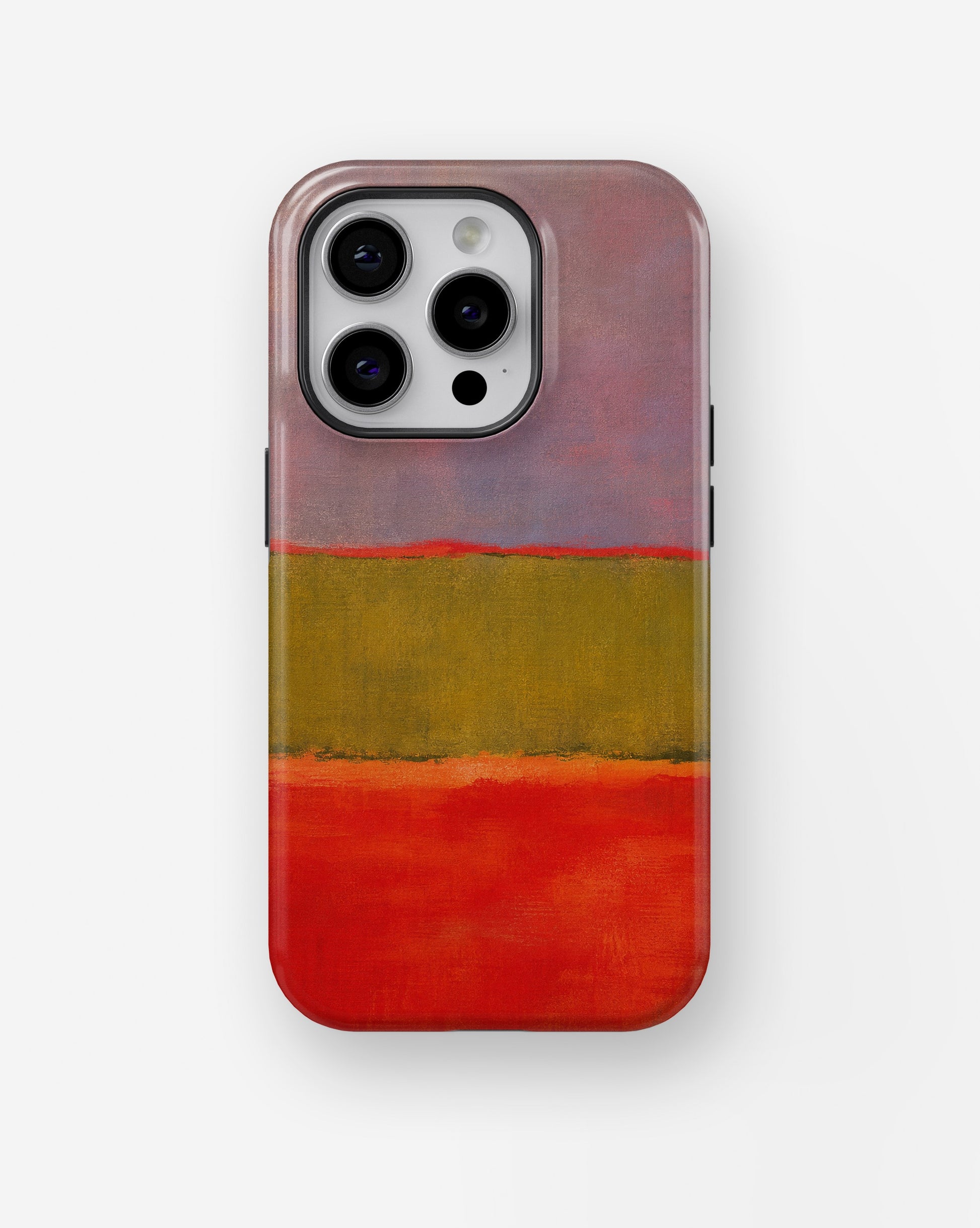 Rose Olive Scarlet Color Block shockproof case for iPhone Pro models