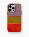 Rose Olive Scarlet Color Block shockproof case for iPhone Pro Max models