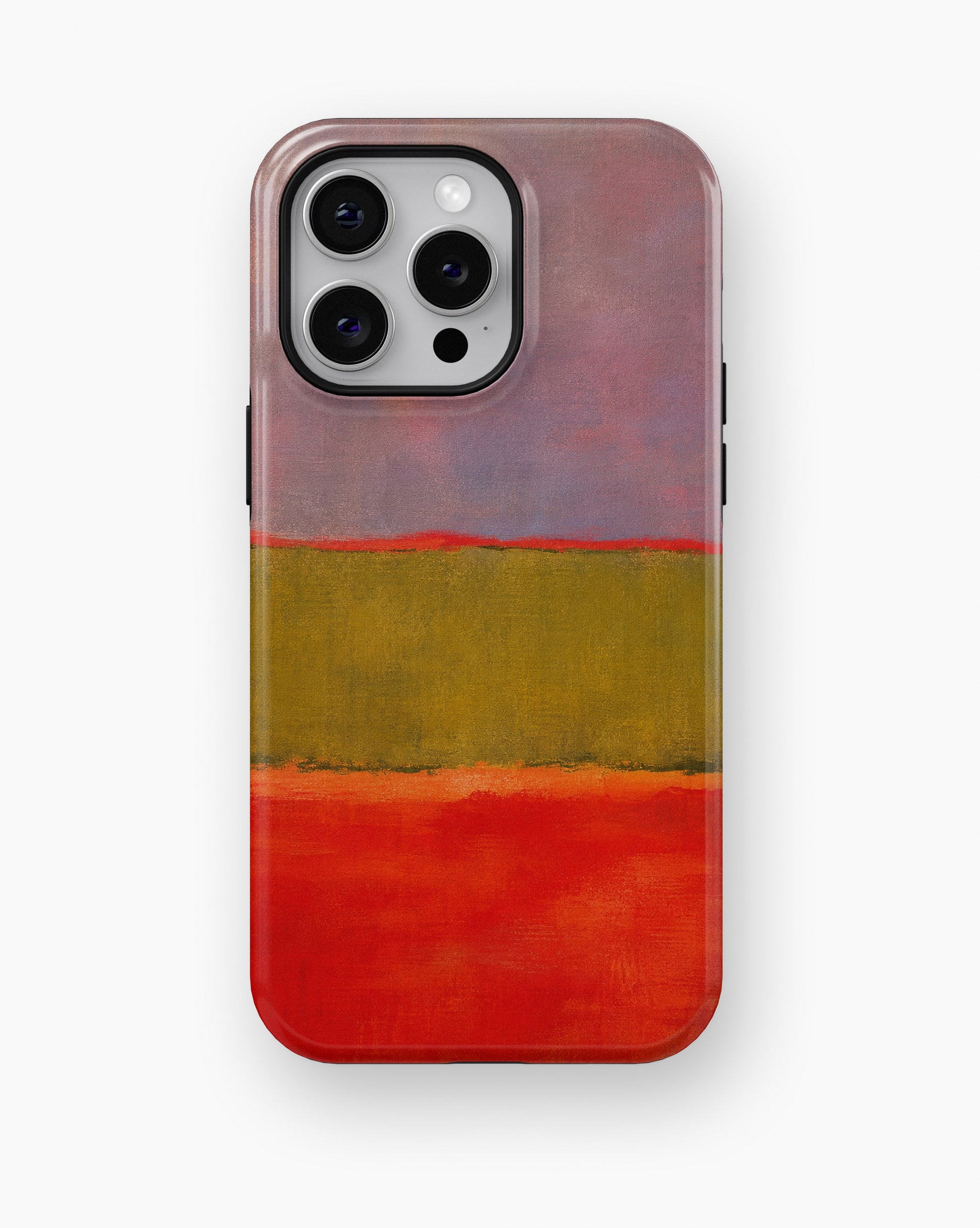 Rose Olive Scarlet Color Block shockproof case for iPhone Pro Max models