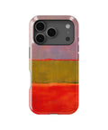 Rose Olive Scarlet Color Block MagSafe iPhone tough case for iPhone 17 Pro