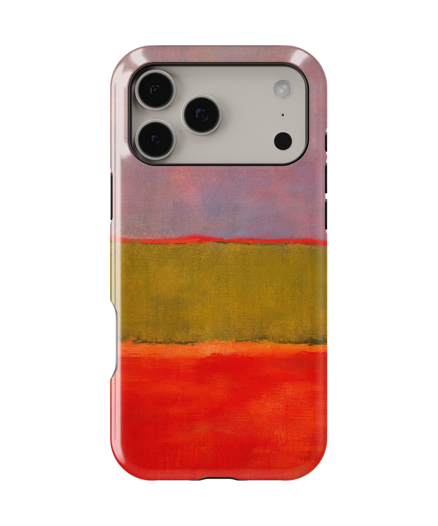 Rose Olive Scarlet Color Block MagSafe iPhone Tough Case – Custom Name Option