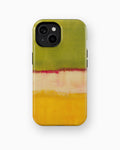 Chartreuse Cream Golden Yellow Color Block shockproof case for standard iPhone models