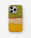 Chartreuse Cream Golden Yellow Color Block shockproof case for iPhone Pro models