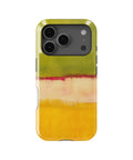 Chartreuse Cream Golden Yellow Color Block MagSafe iPhone tough case for iPhone 17 Pro