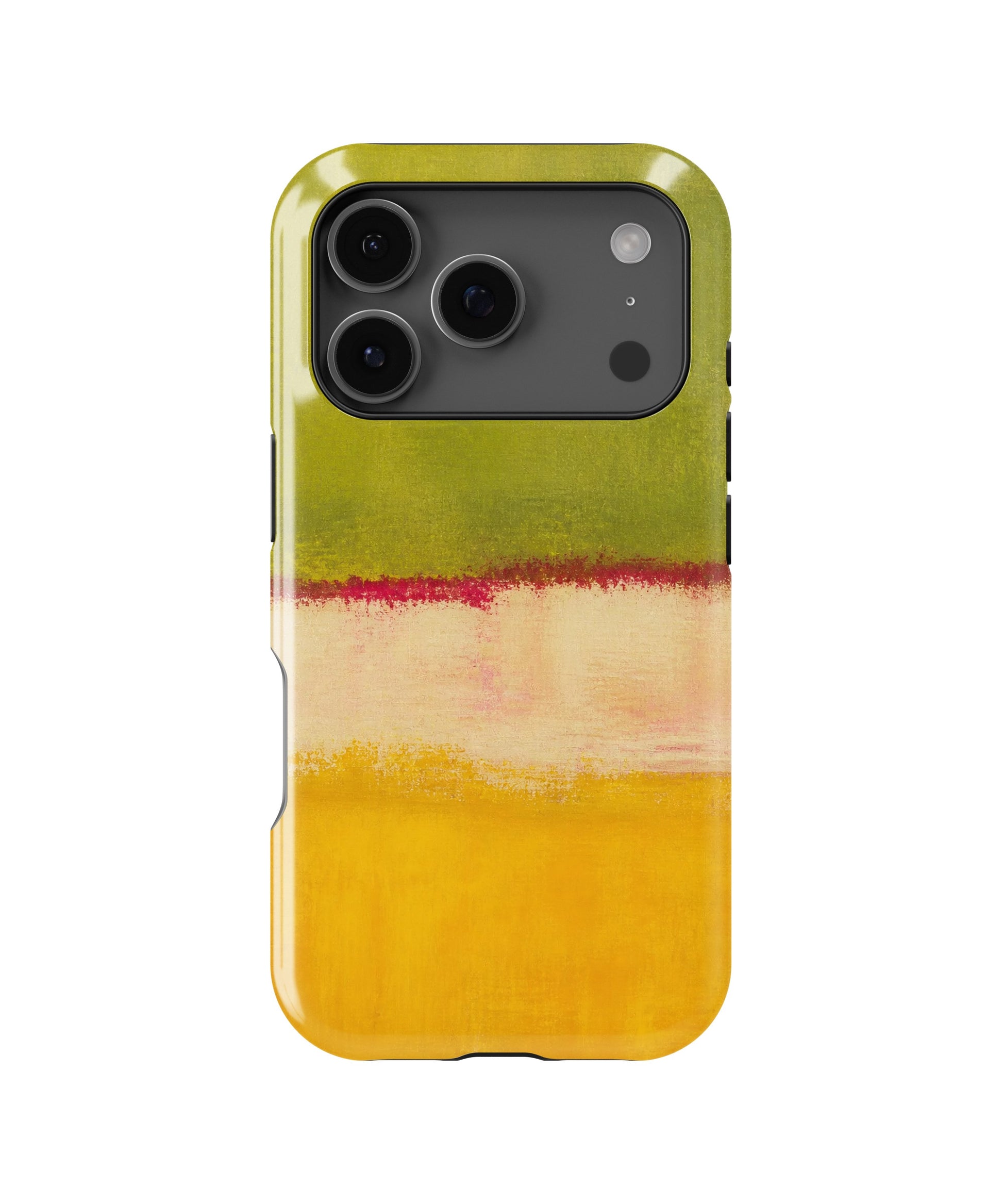 Chartreuse Cream Golden Yellow Color Block MagSafe iPhone tough case for iPhone 17 Pro
